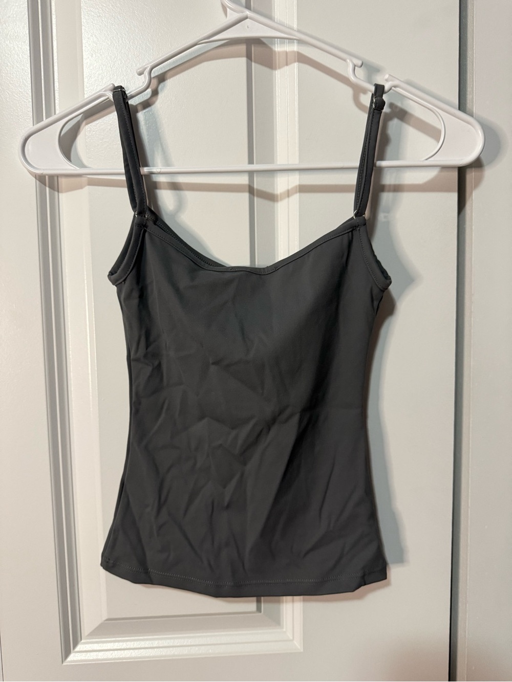 White Fox Boutique Charcoal Gray Slim Camisole with Pink Logo - XXS - Picture 5 of 5